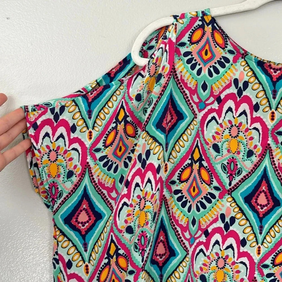 Lilly Pulitzer Trace Cold Shoulder Silk Top - Crown Jewel - Picture 3 of 8